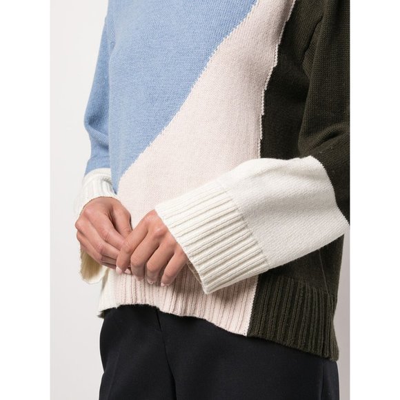 Apiece Apart Colourblocked Cotton Sweater, Size Medium. - Picture 3 of 13